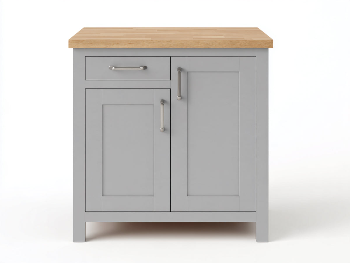 Credenza - legno-metallo - 92 x 43 x 95 cm - grigio chiaro-effetto legno - stile contemporaneo