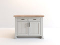 Credenza - legno-metallo - 105 x 45 x 95 cm - grigio chiaro-effetto legno - stile classico contemporaneo