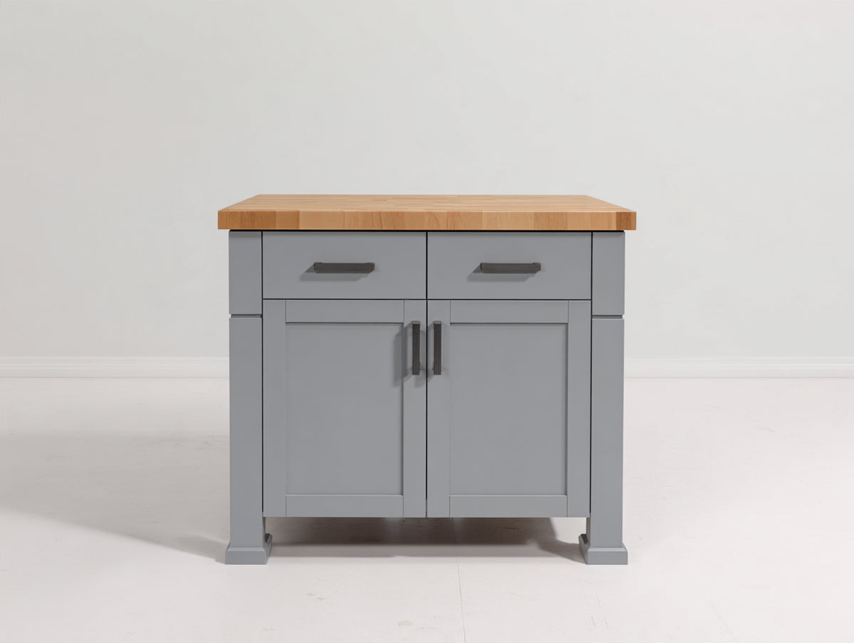 Credenza - legno-metallo - 96 x 45 x 95 cm - grigio-effetto legno naturale - stile farmhouse contemporaneo