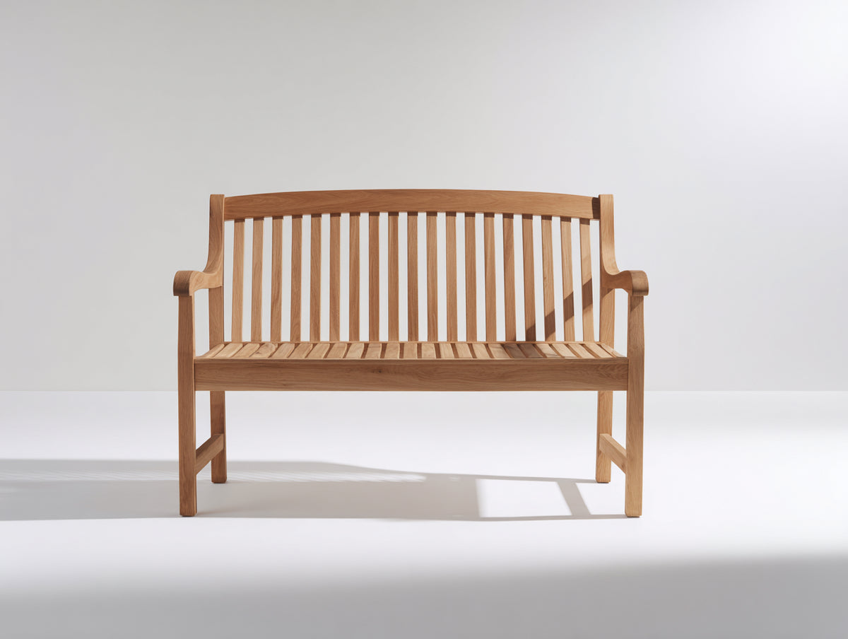 Panche da giardino - legno - 135 x 58 x 86 cm - naturale - stile classico a listelli