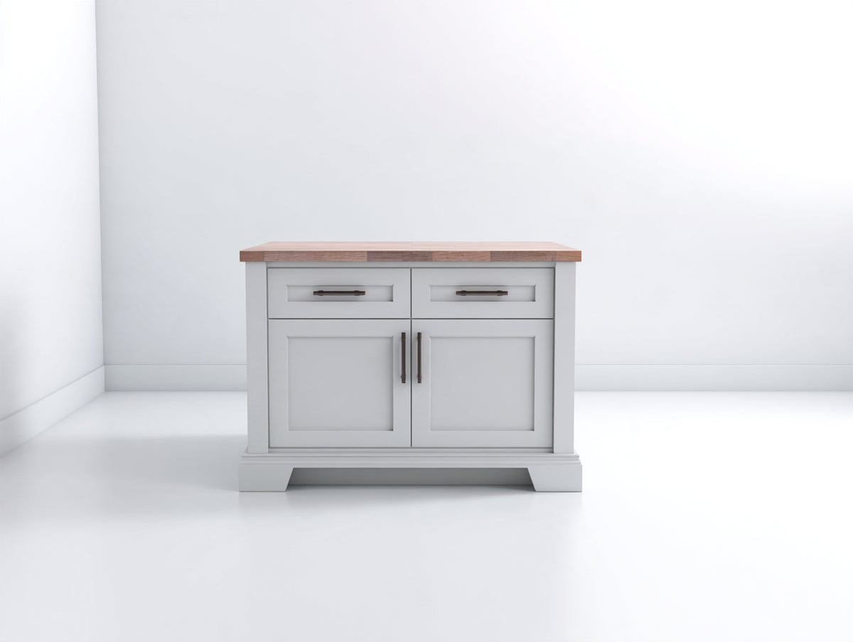 Credenza - legno-metallo - 110 x 45 x 90 cm - grigio chiaro-effetto legno - stile classico contemporaneo