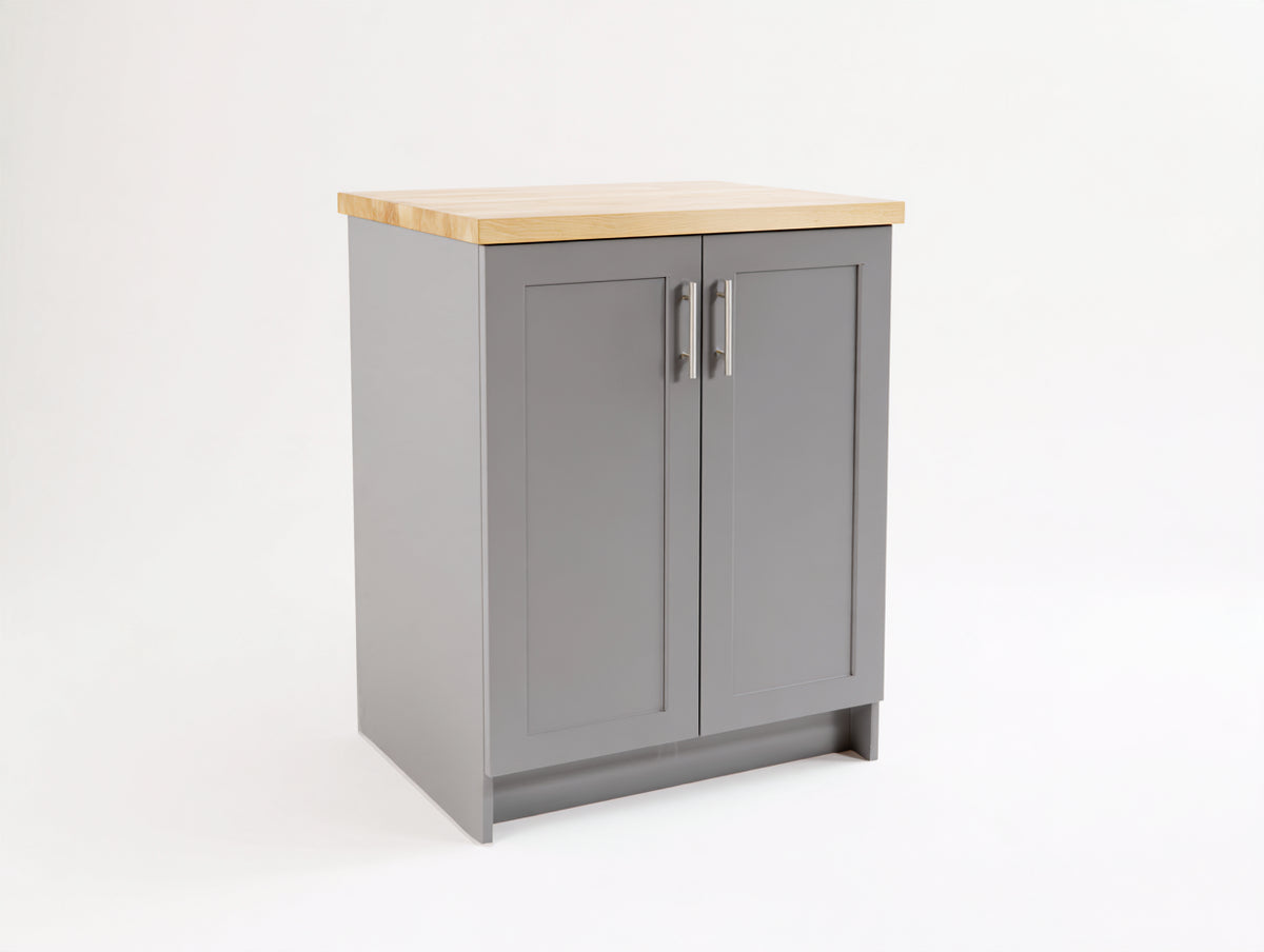 Credenza - legno-metallo - 92 x 44 x 108 cm - grigio-effetto legno - stile moderno minimalista