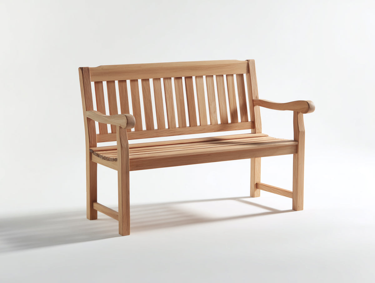 Panche da giardino - legno - 145 x 60 x 88 cm - naturale - stile classico a listelli
