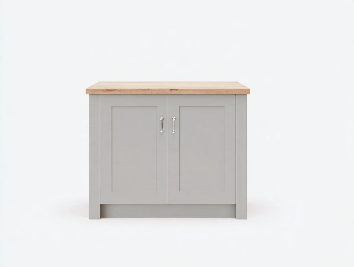 Credenza - legno-metallo - 88 x 40 x 86 cm - grigio chiaro-effetto legno - stile minimalista contemporaneo